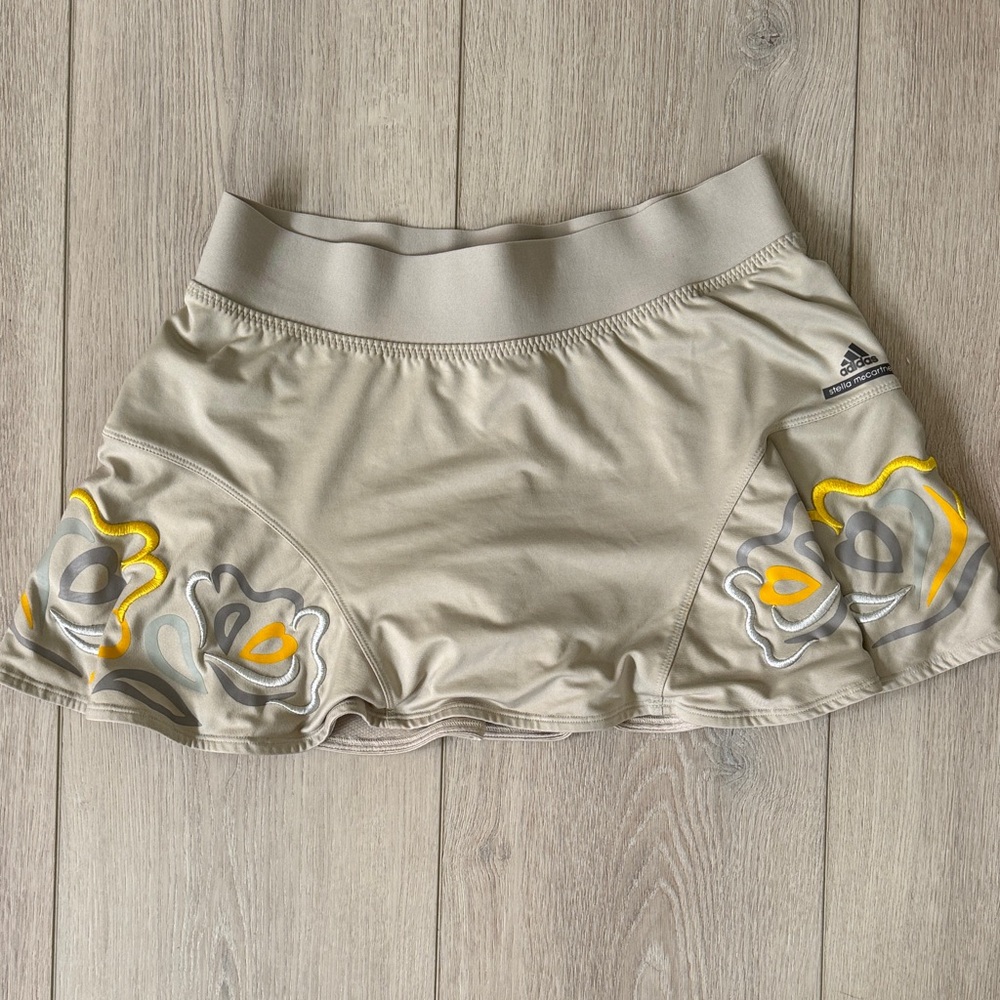 Adidas by Stella McCartney Beige Skirt with Floral Accents